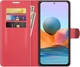 Чехол IETP для Xiaomi Redmi Note 10 Pro книжка кожа PU с визитницей красный - изображение 4