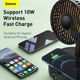 Вентилятор Baseus Hermit desktop wireless charger with oscillating fan |10W Qi| з бездротовою зарядкою для Android|iOS - зображення 6