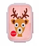 Ланч-бокс 3 Sprouts, детский контейнер для еды на 3 отделения Bento Deer Pink 21.5 х 13.5 х 6.5 см (3SLUNDE) - изображение 1