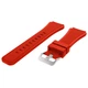 Силиконовый ремешок Watchbands для Samsung Gear S3 / Samsung Galaxy Watch 46mm Silver - красный (WB001RED) - изображение 3