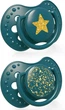 Пустышка силиконовая динамическая Lovi Stardust Зеленая 18+ месяцев 2 шт (22/895_green) - изображение 2