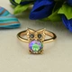 Кольцо Xuping с кристаллами Swarovski 83223 ширина 13 мм цвет хамелеон позолота 18К18 - изображение 2