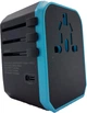 Мережевий дорожній універсальний адаптер Masslinna 4 USB + Type-C Black/Blue (NA1) - зображення 5