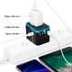 Мережевий дорожній універсальний адаптер Masslinna 4 USB + Type-C Black/Blue (NA1) - зображення 16