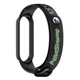 Силіконовий ремінець для фітнес-трекера Xiaomi Mi Band 5/6/7, RM, Чорний, з дизайнерським принтом, для фітнес-браслета, з регулятором довжини, для повсякденного використання, ArmorStandart (ARM59271) - зображення 1