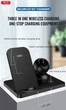 Беспроводное зарядное устройство XO WX018 15W 3in1 Чёрное - изображение 7