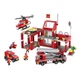 Конструктор COGO 3616 City Пожарная часть Fire fighter Красный/Серый на 827 деталей + вертолет и 6 фигурок - зображення 1