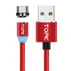 Магнітний кабель зарядки TOPK AM23 LED 2m 1.8 A Type-C Red - зображення 2