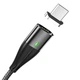 Магнитный кабель зарядки и синхронизации TOPK AM61 18W LED 1m 3A USB Type-C Black - изображение 1