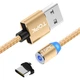 Магнітний кабель зарядки TOPK AM23 LED 2m 1.8 A Type-C Gold - зображення 1