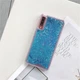 Чехол Glitter для Samsung Galaxy Samsung Galaxy A30S / A307 бампер Жидкий блеск Синий - изображение 2