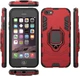 Чехол Iron Ring для Iphone 6 / 6s бронированный Бампер с подставкой Red - изображение 4