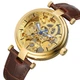 Механические часы Forsining Skeleton (brown-gold) - изображение 1