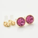 Сережки Xuping з кристалами Swarovski 2140018КV1 розмір 10х10 мм колір рожевий позолота 18К - зображення 2