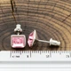 Серьги Xuping с кристаллами Swarovski 21402 размер 7х7 мм цвет светло-розовый позолота Белое Золото - изображение 3