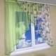 Кухонная занавеска TG Home №418 салатовая 300*160 - изображение 1