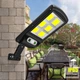 Вуличний ліхтар із сонячною панеллю датчик руху та пультом Solar Street Light BL BK 120-6COB 7498 Чорний - зображення 9