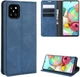 Чехол Taba Retro-Skin для Samsung Galaxy Note 10 Lite / N770 книжка кожа PU с визитницей синий - изображение 2