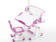 Комплект Evo-kids BD-10 c лампою стільниця біла / колір рожевий (Стілець+стіл+полку+лампа) BD-10 PN з лампою - зображення 1