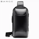 Рюкзак з однією лямкою Сумка слінг Bange (BGS22085 Plus Carbon Black) з USB 3.0 Micro USB Чорний - зображення 9
