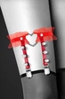 Гартер Bijoux Pour Toi WITH HEART AND SPIKES Червоний (SO2224) - зображення 1
