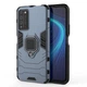Чохол Fiji Ring для Honor X10 / X10 Pro броньований бампер з кільцем темно-синій - зображення 2