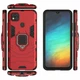 Чохол Fiji Ring для Xiaomi Redmi 9C броньований бампер з кільцем червоний - зображення 3