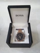 Часы наручные мужские Hugo Boss Companion Black Face Gold Chronograph Mens Watch HB 1513548 - изображение 1