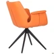 Крісло для ресторанів Vert orange leather 860*720*680 Сталь/Шкіра, колір чорний/помаранчевий AMF - зображення 4