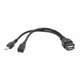 Дата кабель OTG USB 2.0 AF to Micro 5P M+F 0.15m Cablexpert (A-OTG-AFBM-04) - изображение 1
