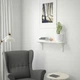 Полиця навісна IKEA BERGSHULT БЕРГСХУЛЬТ / RAMSHULT РАМСХУЛЬТ, білий, 80х20 см, 792.905.96 - изображение 2