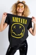 Футболка Amplified Nirvana Smiley Face M Темно-сіра Жіноча ZAV210NIF - зображення 2