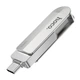 Флешка двухсторонняя HOCO Wise USB3.0 Type-C OTG USB flash drive UD10 128Gb silver - изображение 2