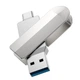 Флешка HOCO UD10 USB3.0 Type-C OTG 32GB, срібляста - изображение 2