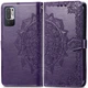 Шкіряний чохол-книжка Epik Art Case з візитницею на Xiaomi Redmi Note 10 5G / Poco M3 Pro Фіолетовий - зображення 2