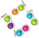 Тактильный антистресс-брелок Кнопки Fat Brain Toys Simpl Dimpl 4 цвета в ассорт. (F2111ML) (811802024305) - изображение 1