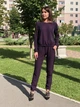 Женский костюм с костюмной ткани Poliit 7144 фиолетовый 40 - изображение 4