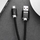 Кабель Lapu micro USB Андроид Шнур для Зарядки 1,5 метра нейлон Black - изображение 6