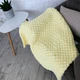 Плед Плюшевый Will Be Soft Вязаный Плетенка 200 х 220 см Лимонный - изображение 2