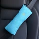 Мягкая подушка-подкладка на ремень безопасности в автомобиль Seat Belt Cushion (29х12 см, голубая) - изображение 1