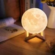 Настільна лампа світильник різнокольоровий Місяць - Magic 3D Moon Light з пультом - зображення 2