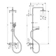 Душевая система с термостатом Hansgrohe Vernis Blend Showerpipe Reno 230 26286670 черная матовая - изображение 4