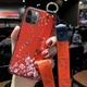Чехол Lanyard для Iphone 12 Pro бампер с ремешком Red - изображение 1