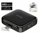USB-хаб переходник Baseus 4-в-1 для MacBook, Type-C к 4хUSB 2.0, 1хMicroUSB, 480 Мбит/с, черный - зображення 1