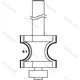 Полукруглая фреза d8 D27.8 h19 L63 R6 Standard for Wood Bosch Professional (2608628360) - изображение 4