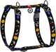 Шлей для собак Collar анатомічна H-подібна WAUDOG Nylon з QR-паспортом, пластиковий фастекс, М, Ш 20 мм, А 40-70, В 50-80 малюнок "NASA" (5542) - зображення 1