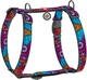 Шлея для собак Collar анатомічна H-подібна WAUDOG Nylon з QR-паспортом, пластиковий фастекс, S, Ш 15 мм, A 30-40, B 30-50 малюнок "Літо" (5616) - зображення 1