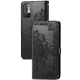 Кожаный чехол-книжка Epik Art Case с визитницей для Xiaomi Redmi Note 10 5G / Poco M3 Pro Черный - изображение 1