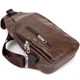 Містка сумка через плече на два відділення кожзам Vintage Bag 20560 Темно-коричнева - зображення 3