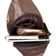 Містка сумка через плече на два відділення кожзам Vintage Bag 20560 Темно-коричнева - зображення 4